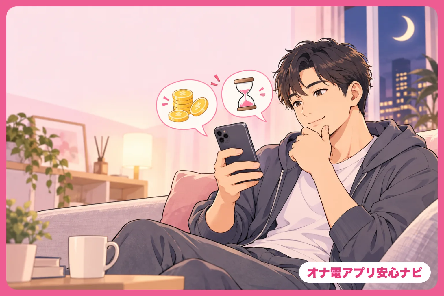 料金を確かめる男性