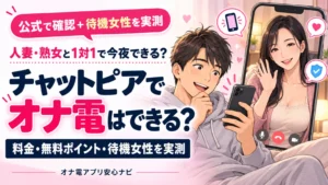 チャットピアでオナ電はできる?料金・無料pt・待機女性を実測