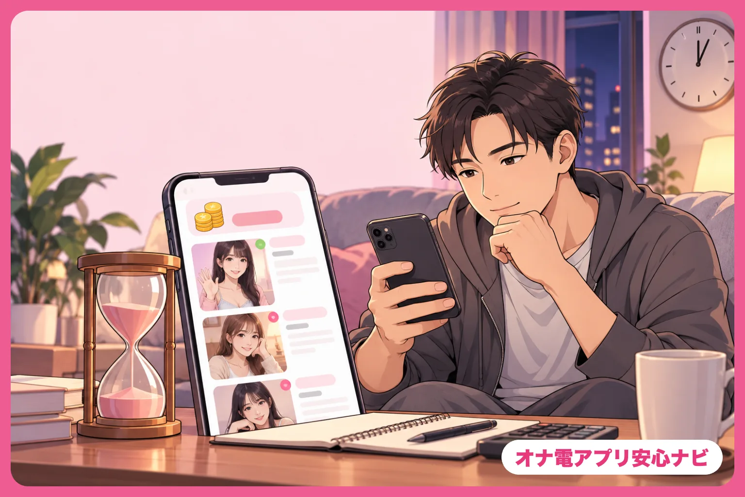 料金を確かめる男性