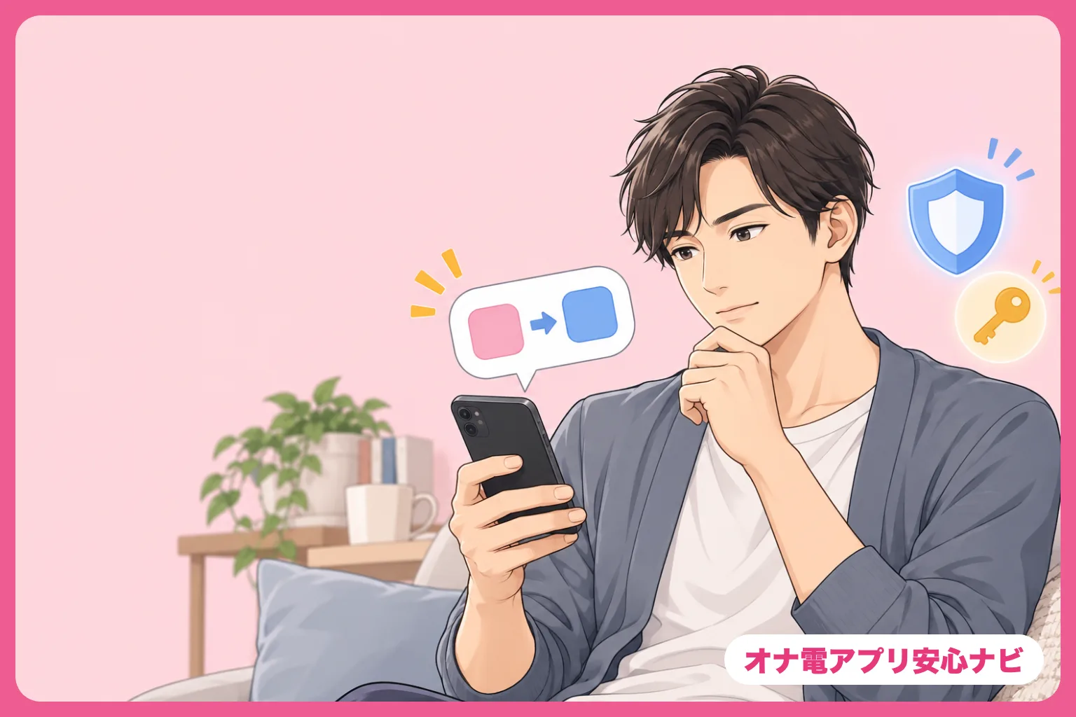 外部への誘いに手を止める男性