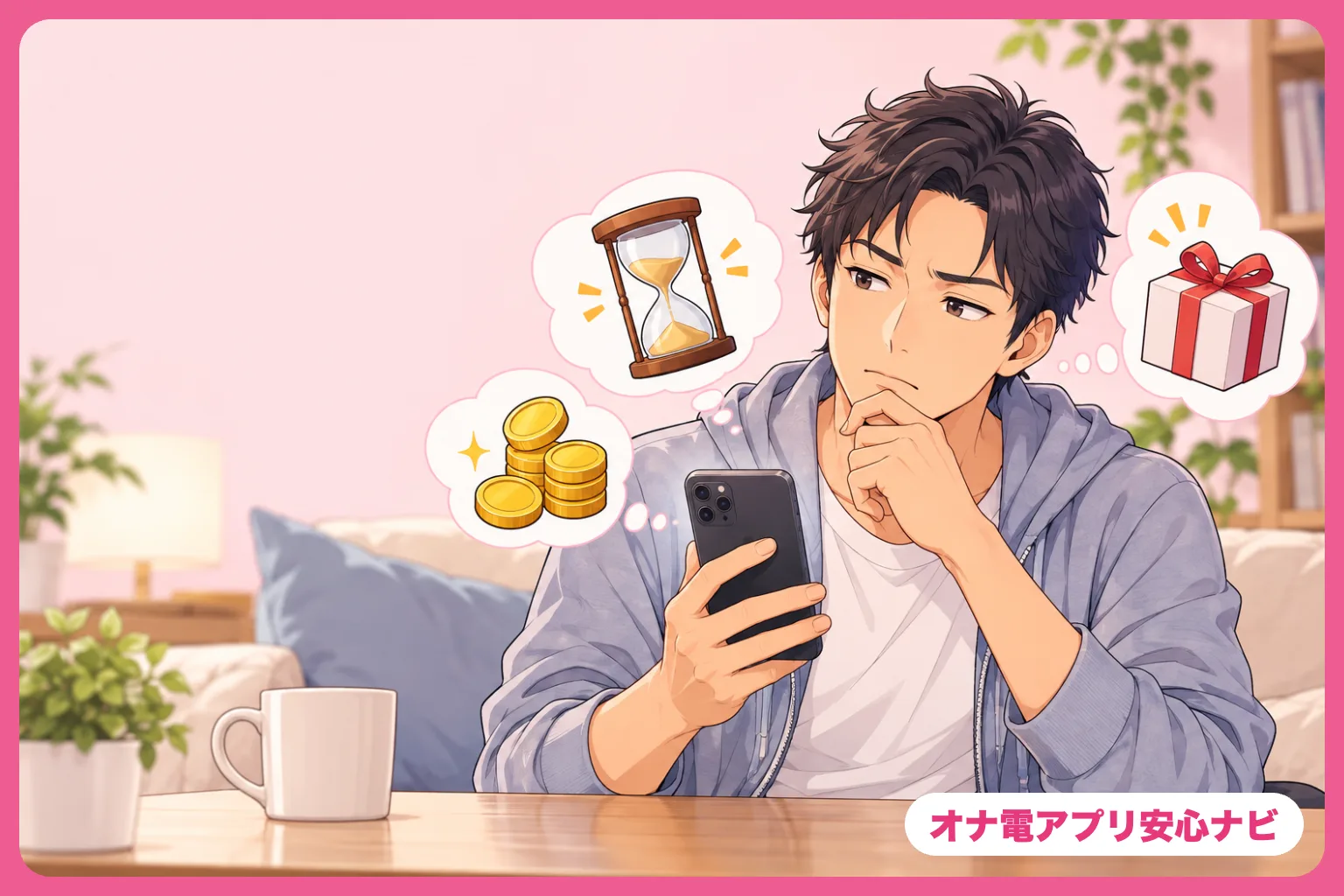 料金を考える男性