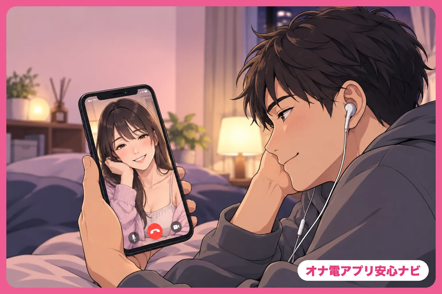 1対1で通話する男性