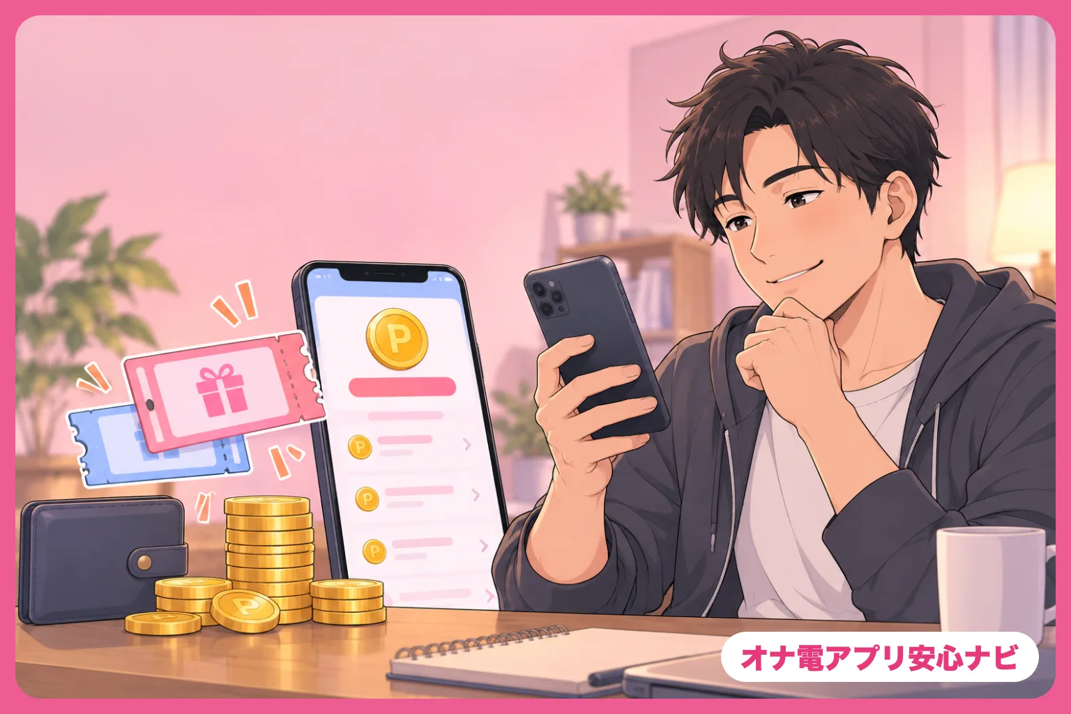 料金を確かめる男性