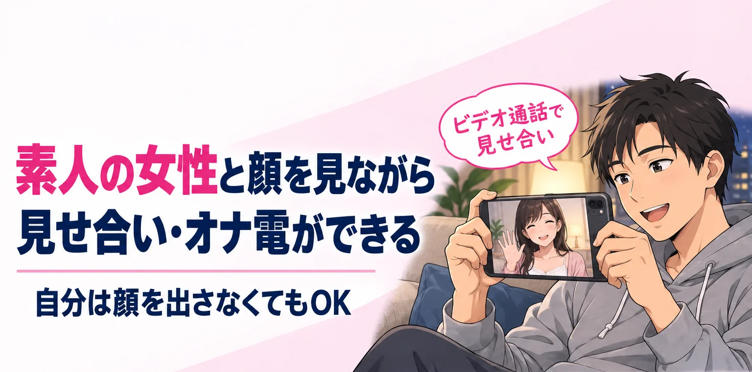 素人の女性と顔を見ながら見せ合い・オナ電ができる
