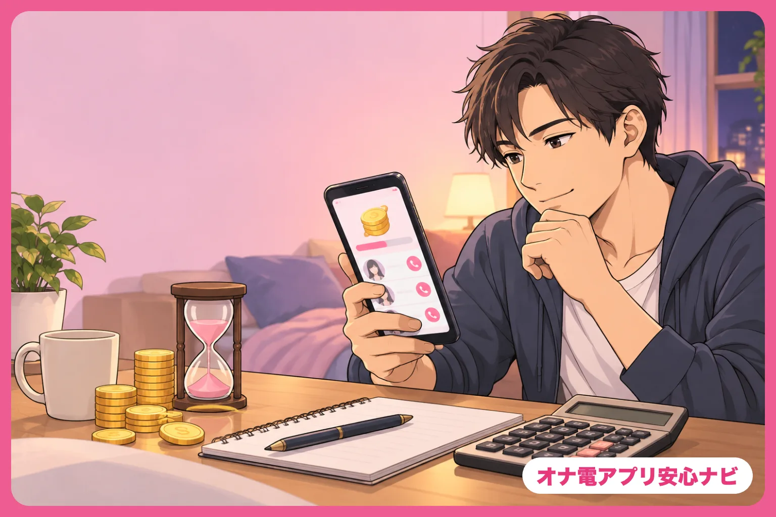 料金を確かめる男性